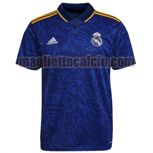 maglia polo real madrid uomo blu 2021-2022