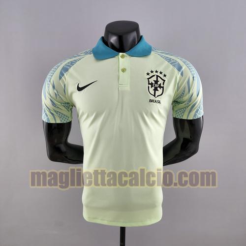 maglia polo verde chiaro brasile uomo 2022-2023