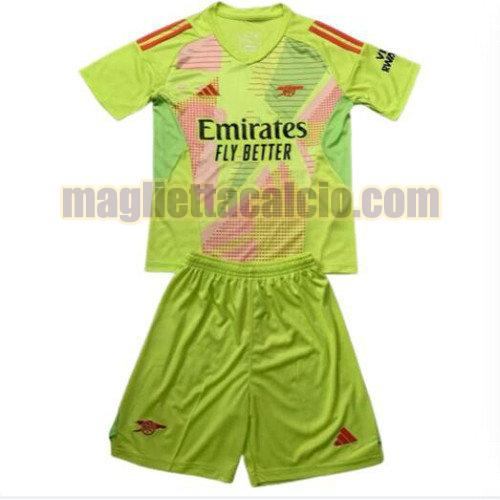 maglia portiere arsenal bambino giallo 2024-2025