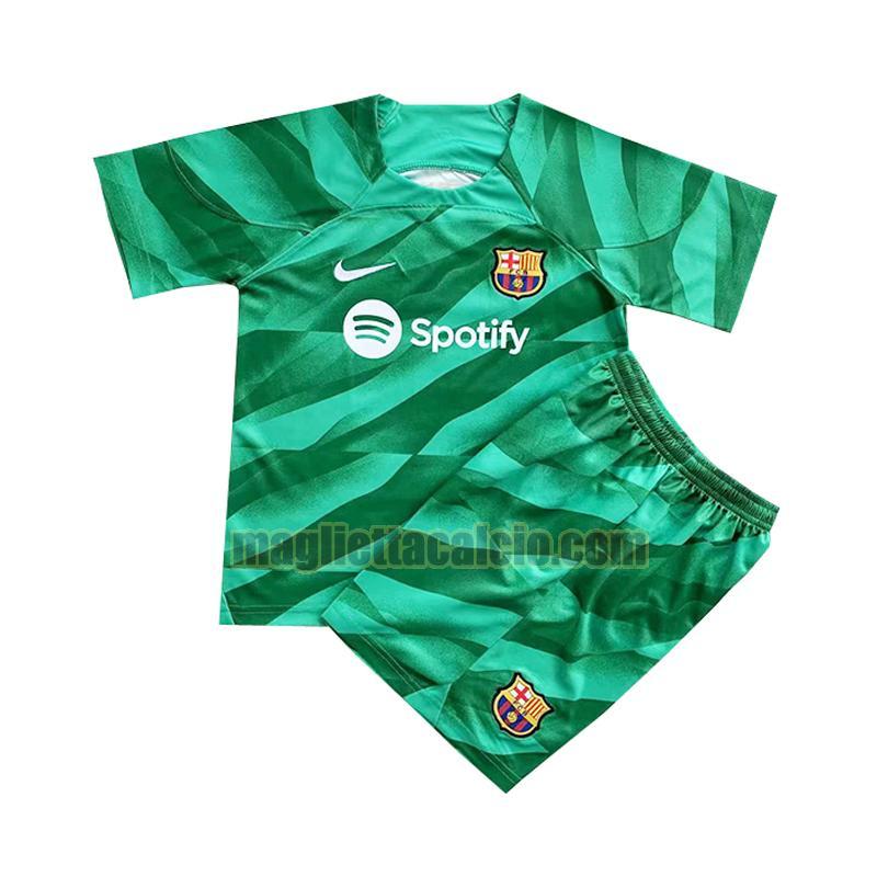 maglia portiere barcellona bambino verde 2023-2024