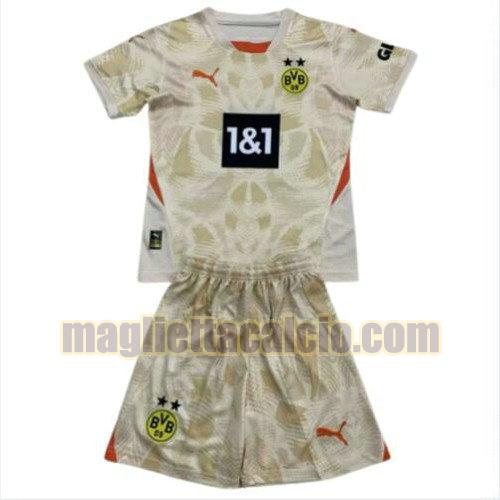 maglia portiere borussia dortmund bambino giallo fango 2024-2025
