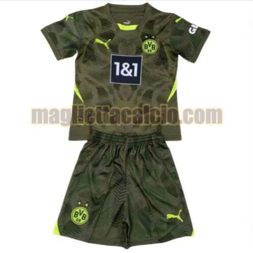 maglia portiere borussia dortmund bambino verde 2024-2025