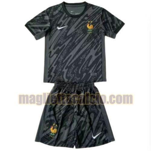 maglia portiere francia bambino nero 2024