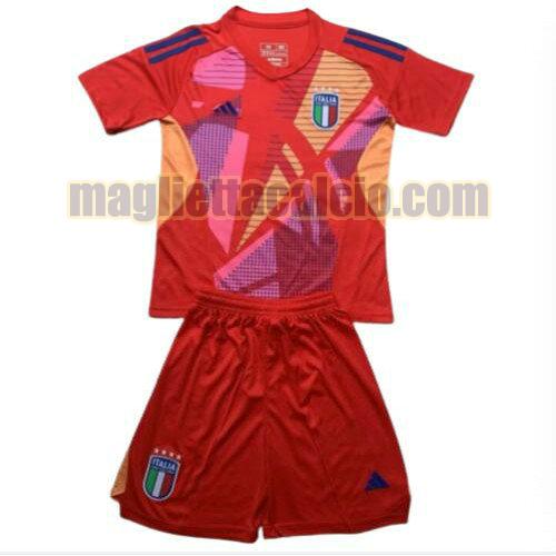 maglia portiere italia bambino rosso 2024-2025