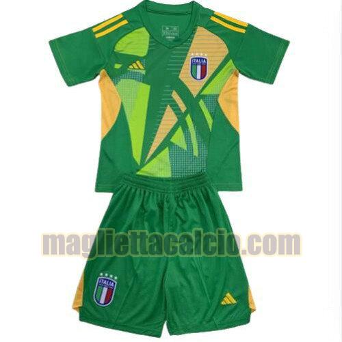 maglia portiere italia bambino verde 2024-2025