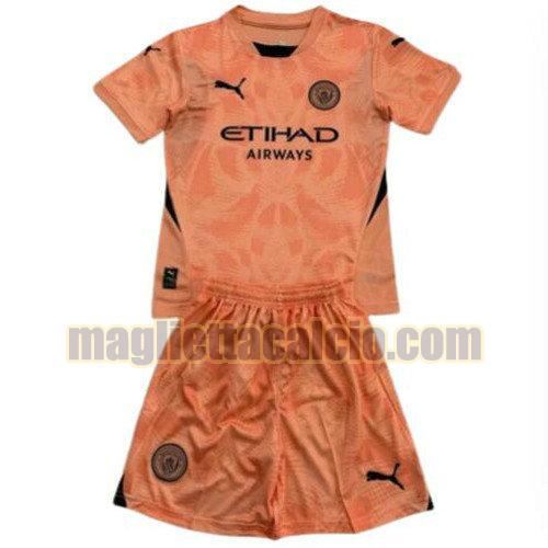 maglia portiere manchester city bambino arancia 2024-2025