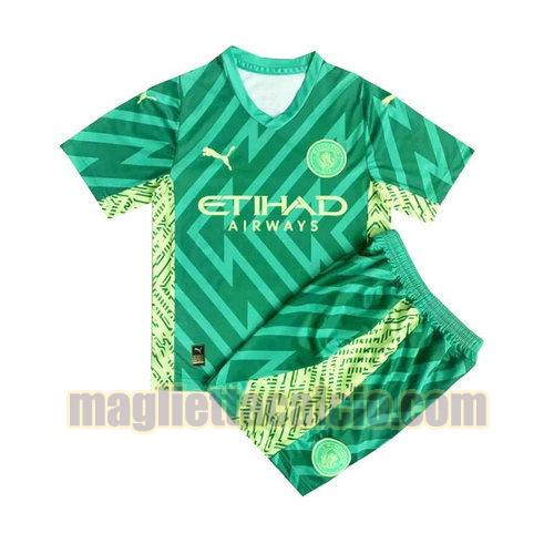 maglia portiere manchester city bambino verde 2023-2024