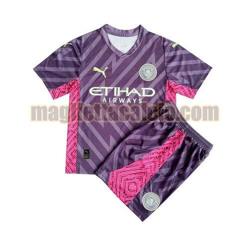 maglia portiere manchester city bambino viola 2023-2024