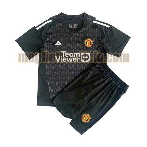 maglia portiere manchester united bambino nero 2023-2024