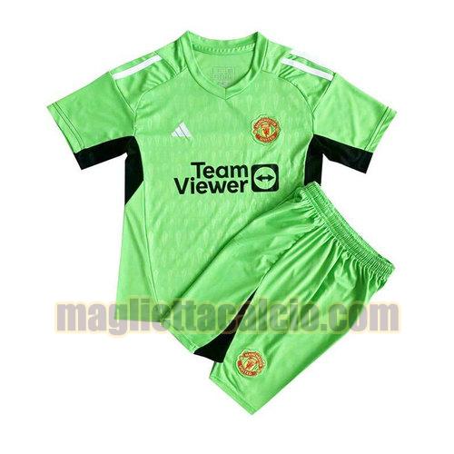 maglia portiere manchester united bambino verde 2023-2024