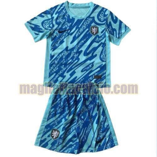 maglia portiere olanda bambino lago blu 2024