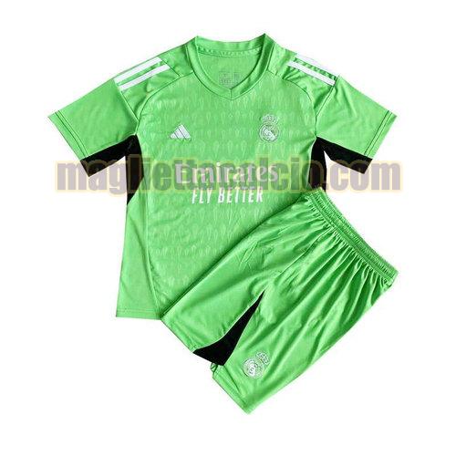 maglia portiere real madrid bambino verde 2023-2024