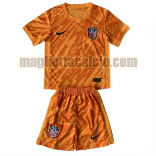 maglia portiere stati uniti bambino arancia 2024