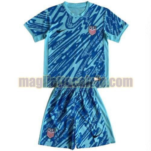 maglia portiere stati uniti bambino lago blu 2024