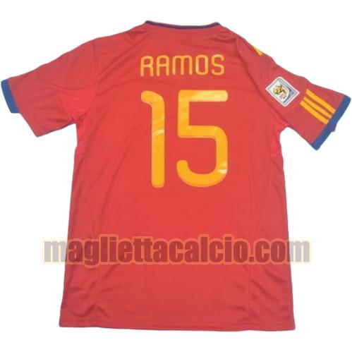 maglia ramos 15 spagna uomo prima divisa coppa del mondo 2010