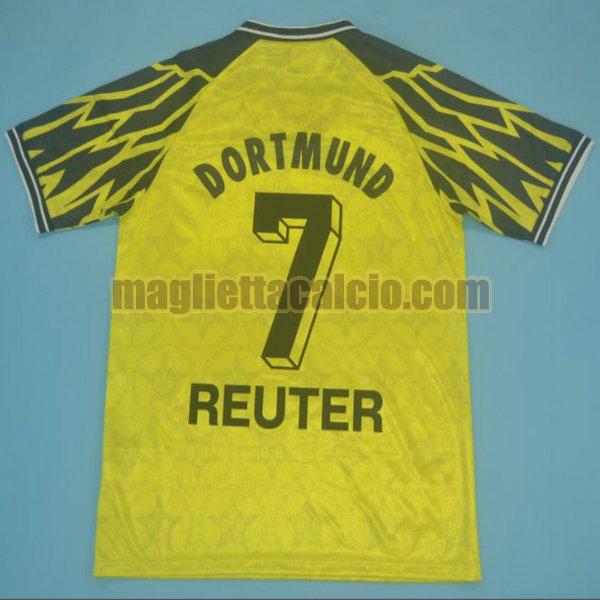 maglia reuter 7 borussia dortmund uomo giallo prima divisa 1994-1995