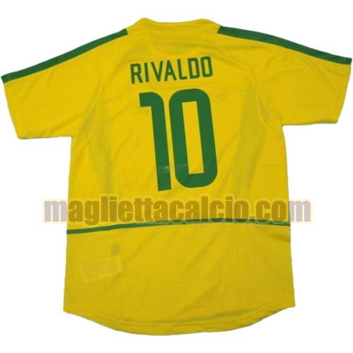 maglia rivaldo 10 brasile uomo prima divisa coppa del mondo 2002