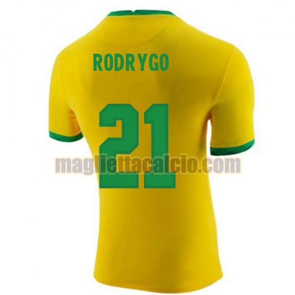 maglia rodrygo 21 brasile uomo prima 2020-2021
