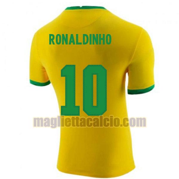 maglia ronaldinho 10 brasile uomo prima 2020-2021