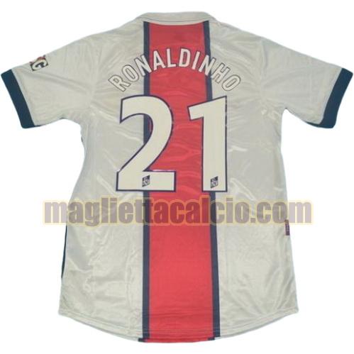 maglia ronaldinho 21 paris saint germain uomo seconda divisa 1998-1999