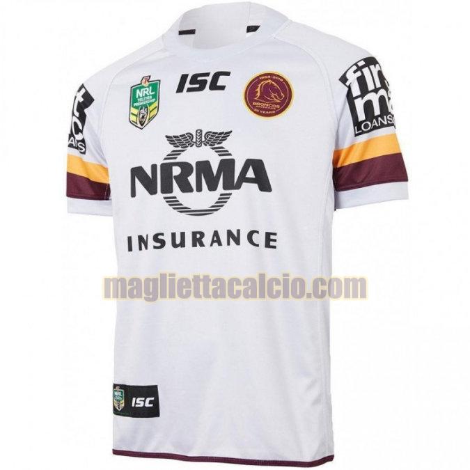 maglia rugby calcio bianca brisbane broncos uomo seconda 2018