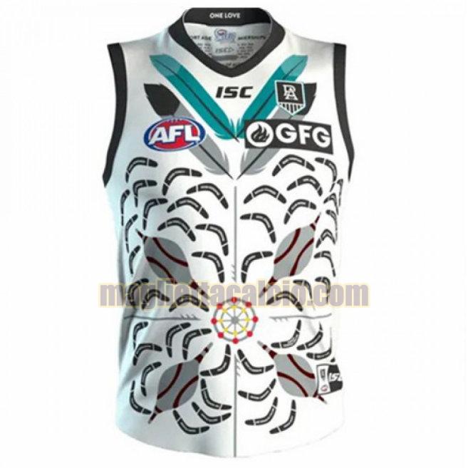 maglia rugby calcio bianca port adelaide uomo indigenous guernsey 2020