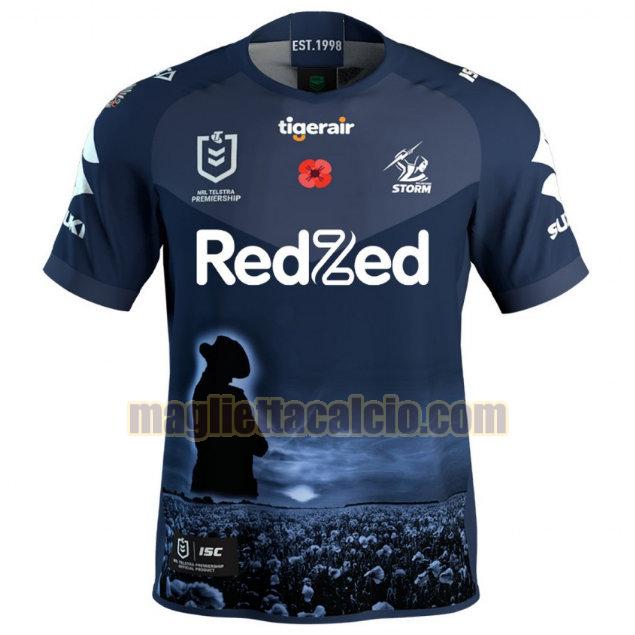 maglia rugby calcio blu melbourne storm uomo anzac 2020