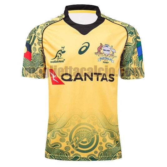 maglia rugby calcio giallo australia uomo prima 2017-2018