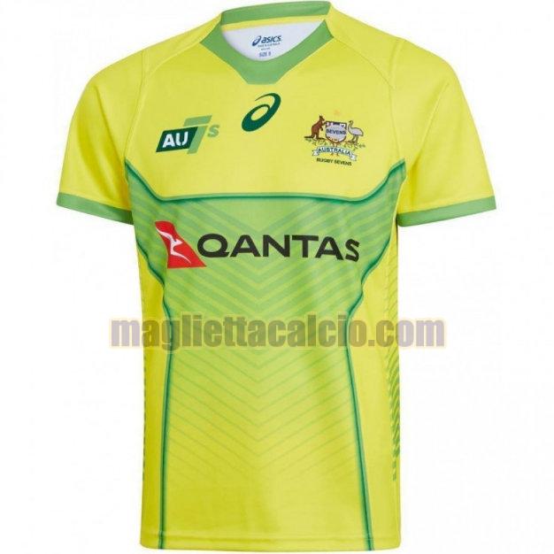 maglia rugby calcio giallo australia uomo sevens 2019