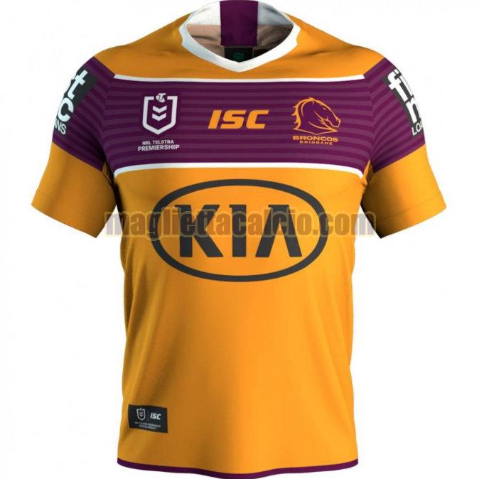 maglia rugby calcio giallo brisbane broncos uomo seconda 2020