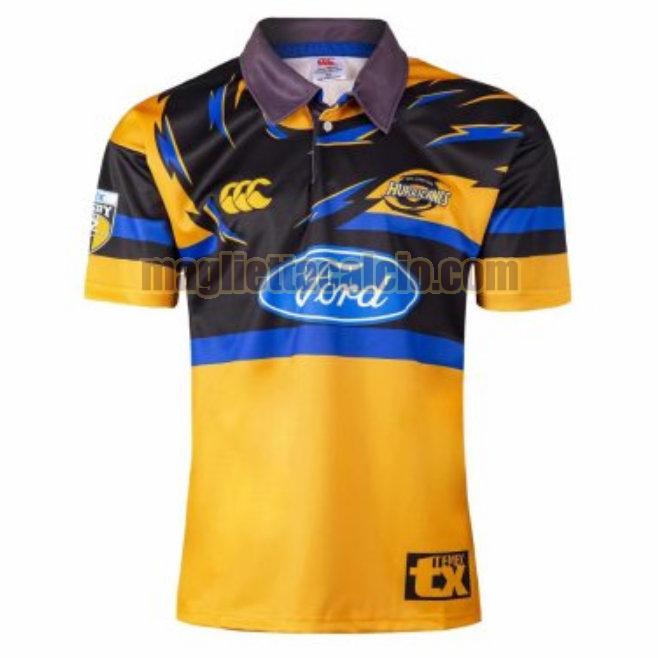 maglia rugby calcio giallo hurricanes uomo prima 1999