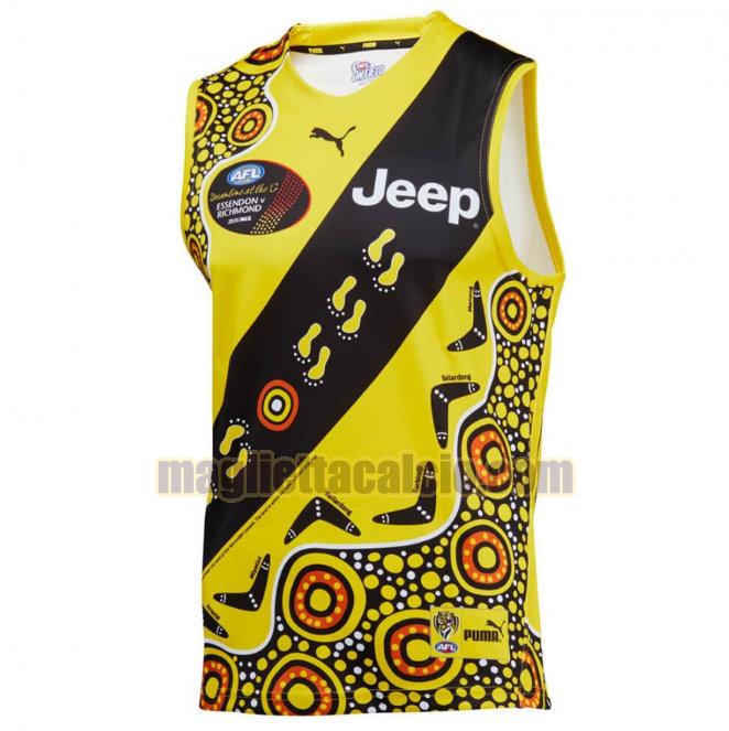 maglia rugby calcio giallo richmond tigers uomo indigenous 2020