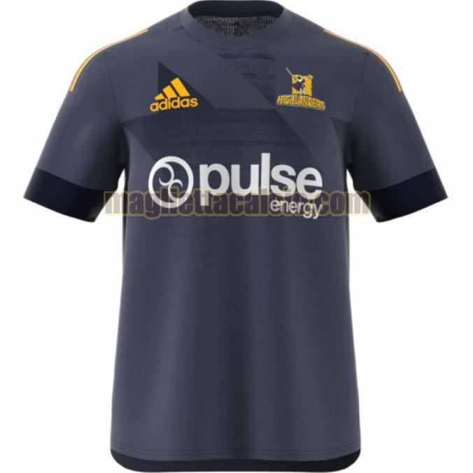 maglia rugby calcio nero highlanders uomo formazione 2020