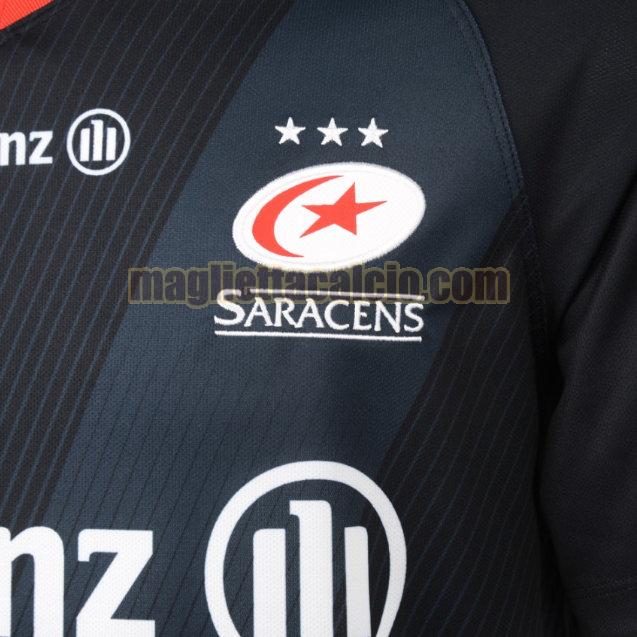  maglia rugby calcio nero saracens uomo prima 2019-2020