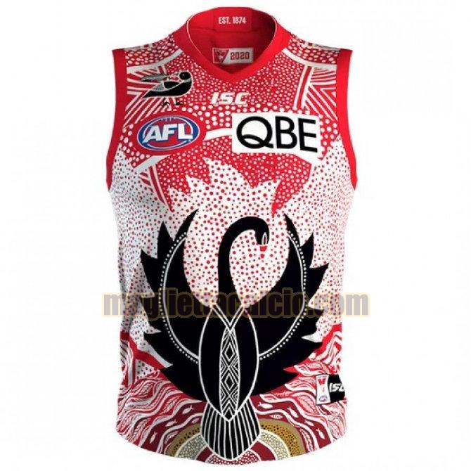 maglia rugby calcio rosso sydney swans uomo indigenous 2020