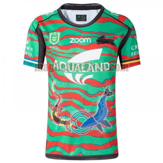 maglia rugby calcio verde south sydney rabbitohs uomo indigenous 2021