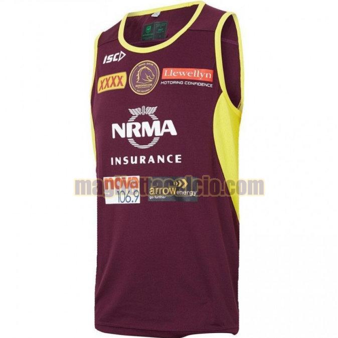 maglia rugby calcio viola brisbane broncos uomo formazione 2018