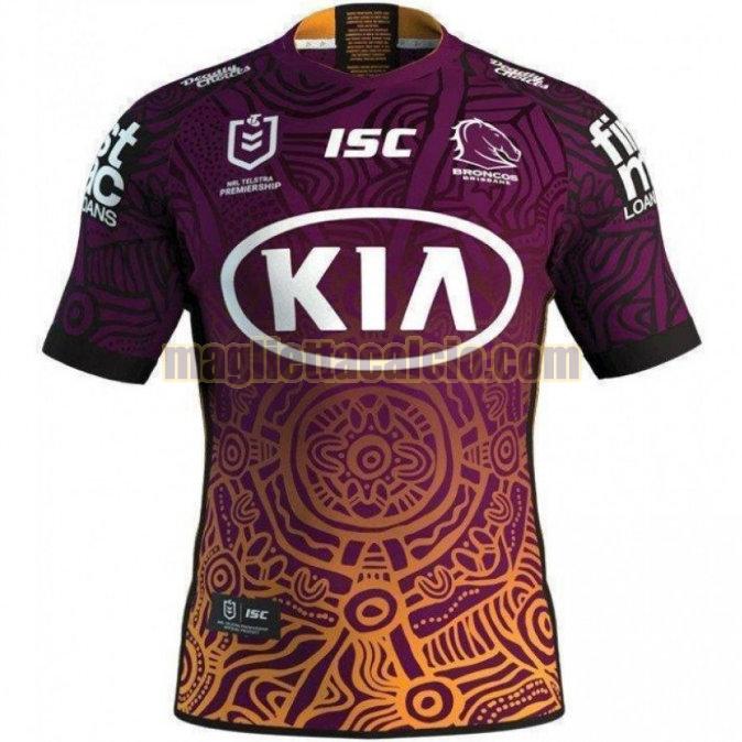 maglia rugby calcio viola brisbane broncos uomo indigenous 2020