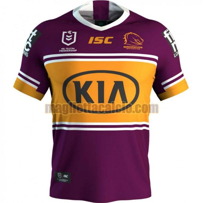 maglia rugby calcio viola brisbane broncos uomo prima 2020