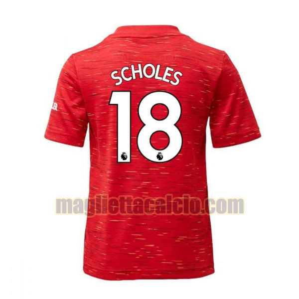 maglia scholes 18 manchester united uomo prima 2020-2021