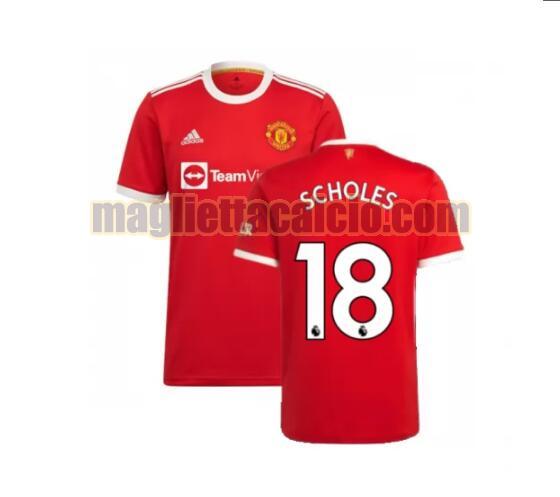 maglia scholes 18 manchester united uomo prima 2021-2022