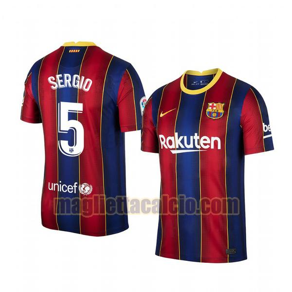 maglia sergio busquets 5 barcellona uomo prima 2020-2021