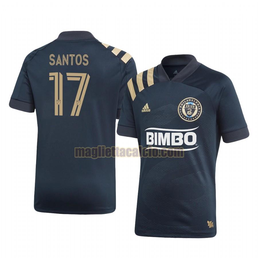 maglia sergio santos 17 philadelphia union uomo prima 2020-2021