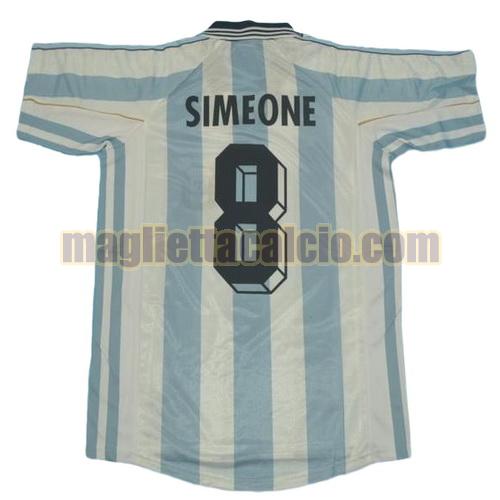 maglia simeone 8 argentina uomo prima divisa coppa del mondo 1998