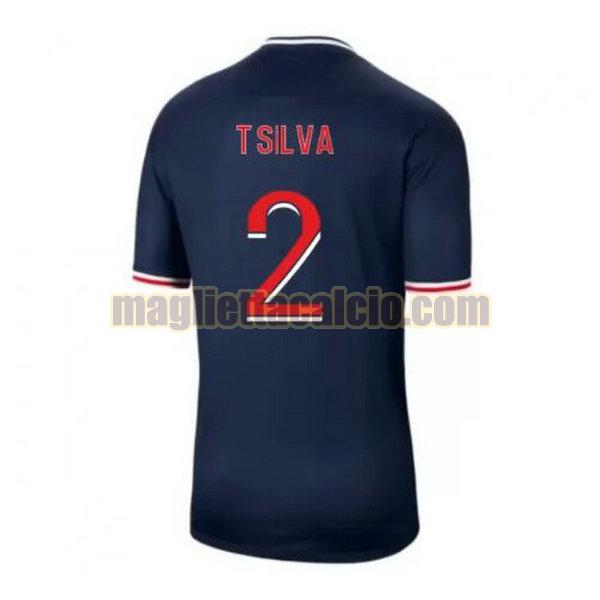maglia t.silva 2 paris saint germain uomo prima 2020-2021