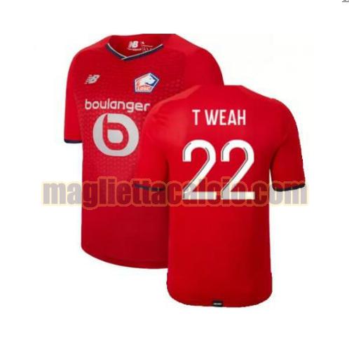 maglia t weah 22 lille uomo prima 2021-2022