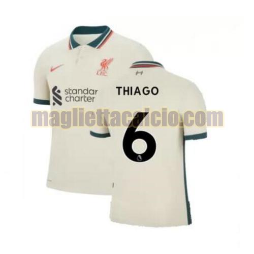 maglia thiago 6 liverpool uomo seconda 2021-2022