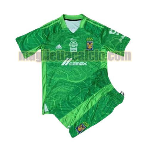 maglia tigres uanl bambino portiera verde 2021-2022