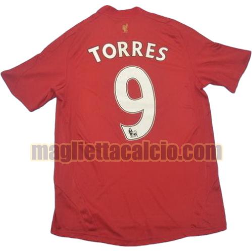 maglia torres 9 liverpool uomo prima divisa 2008-2010