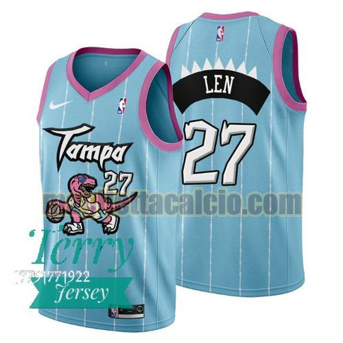 maglia uomo alex len 2021 tampa city toronto raptors rosa blu 27